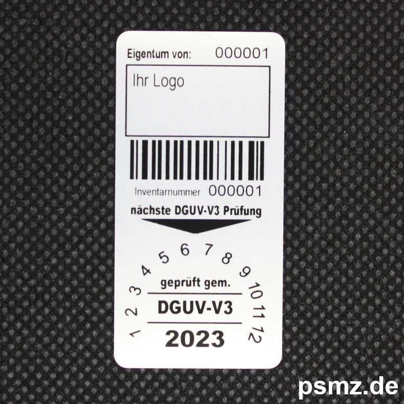 PE5025_L9: Das DGUV-V3 Inventar Etikett für Kabel und Geräte