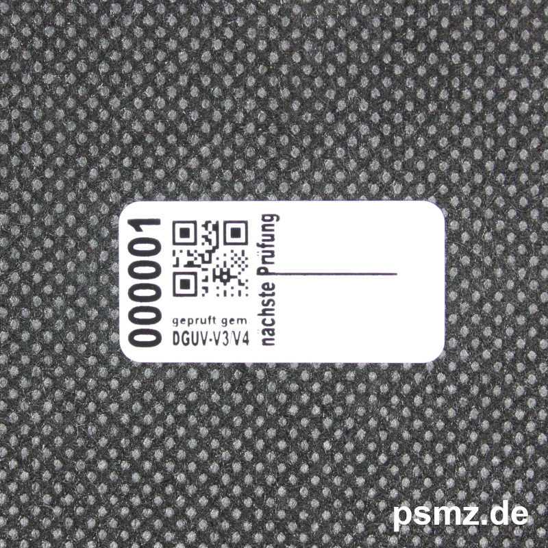 PE3015_insta Mini Installations Trägeretikett für 15mm Prüfplaketten mit QR Code