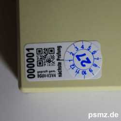 PE3015_insta Mini Installations Trägeretikett für 15mm Prüfplaketten mit QR Code