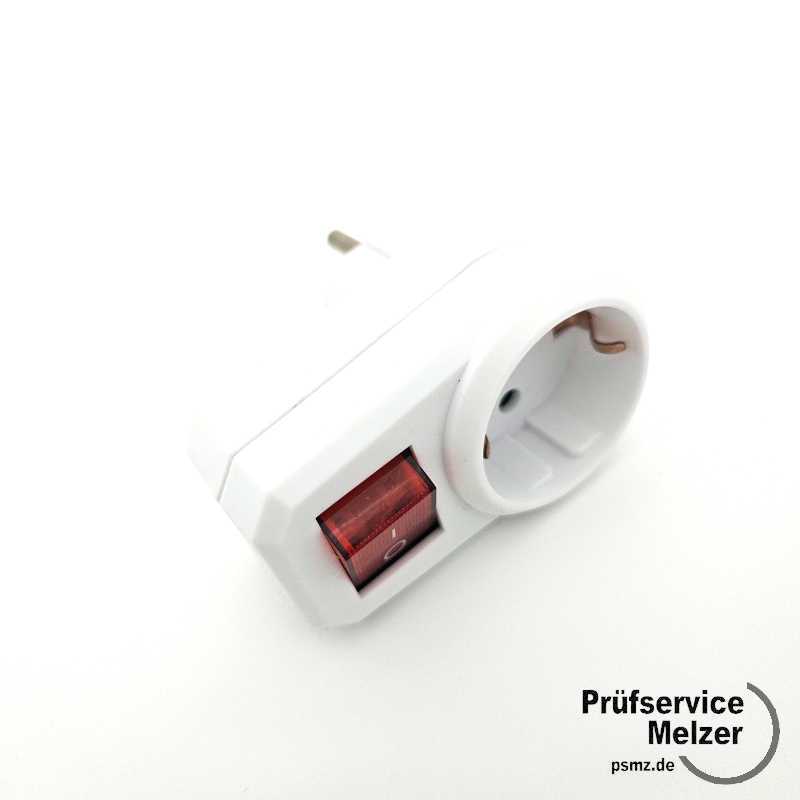Zwischenstecker mit Schalter, geprüft nach DGUV-V3